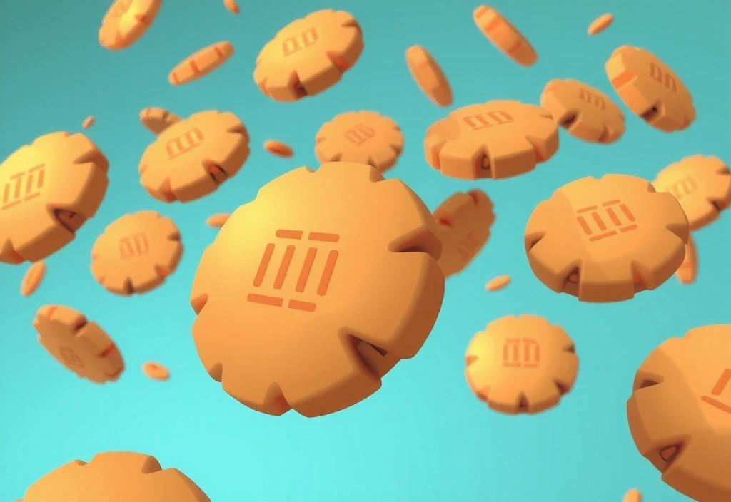 Illustration von Cookies als digitale Kekse, die Informationen speichern.